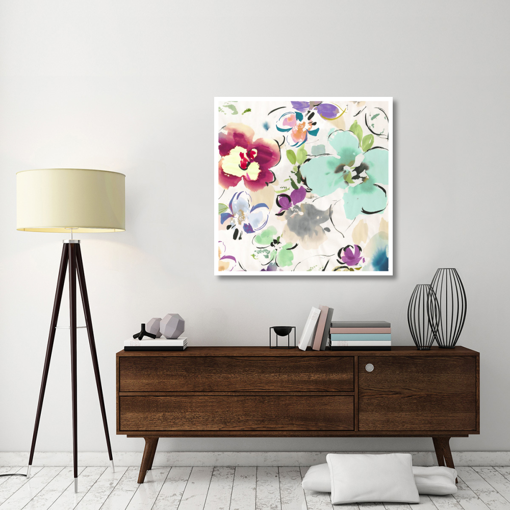 Floral Funk II-Paper Art-42&quotx42"