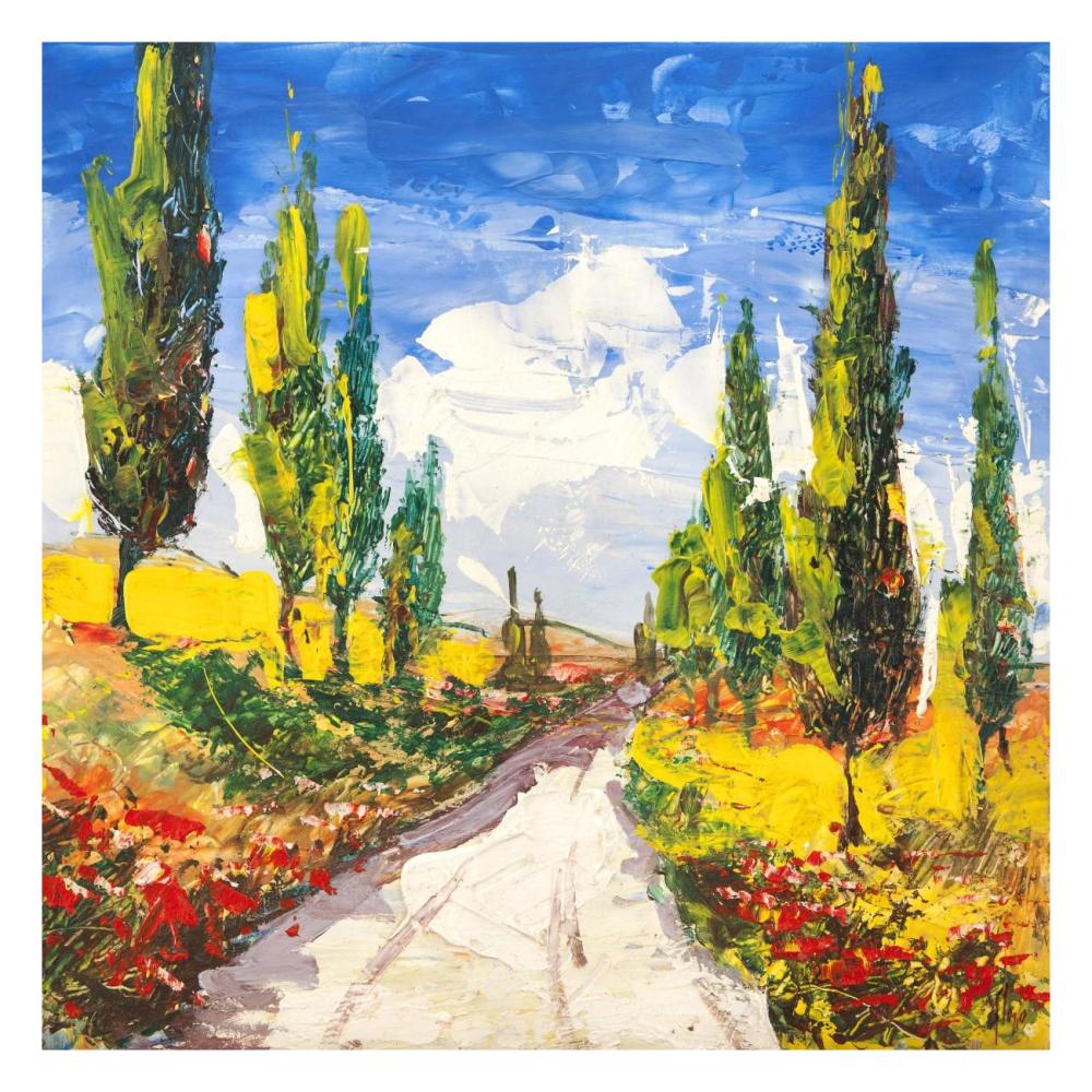 Strada toscana-Paper Art-26"x26"