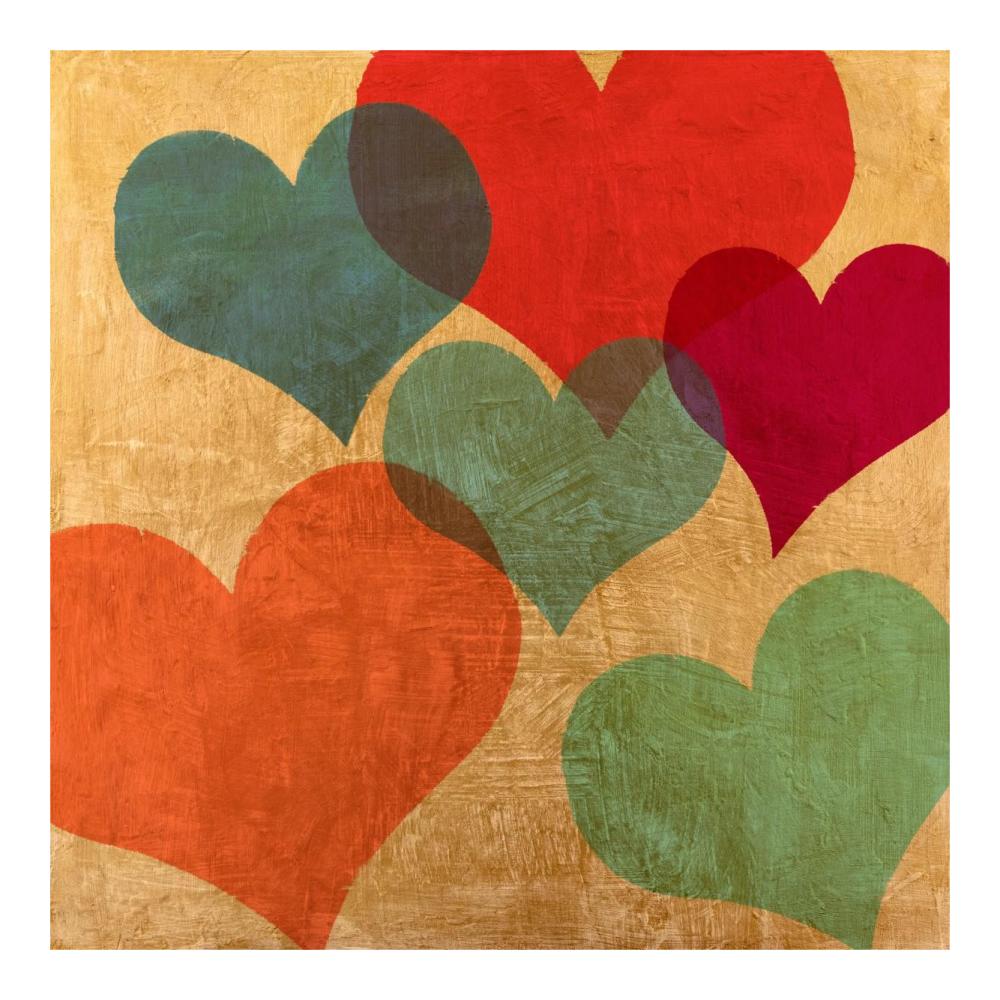 Muchos besos-Paper Art-20"x20"