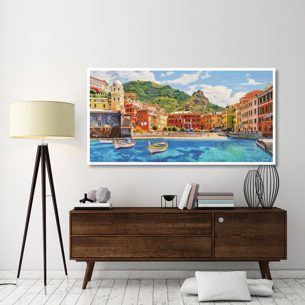 Vernazza nel sole-Paper Art-74&quotx38"