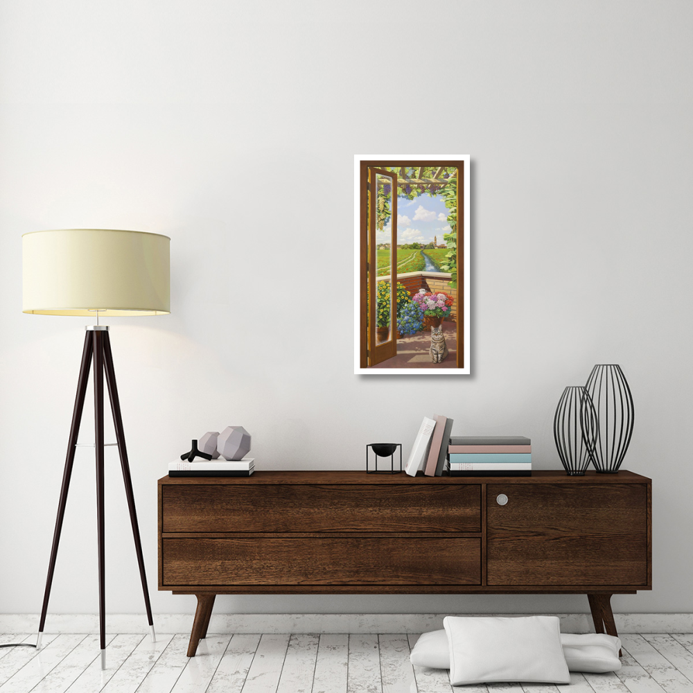 Finestra sulla campagna-Paper Art-20&quotx38"