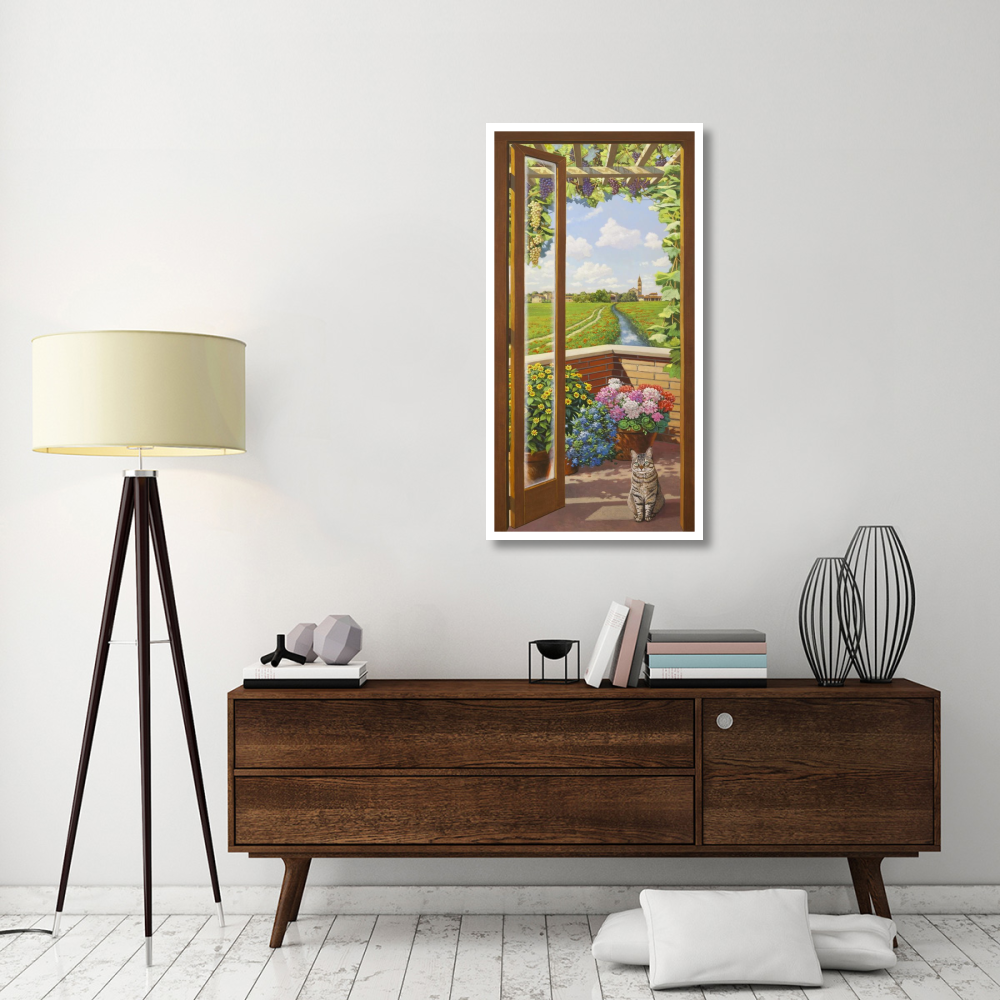 Finestra sulla campagna-Paper Art-26&quotx50"
