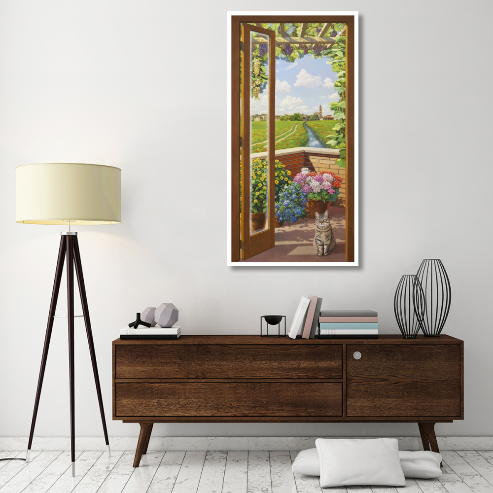 Finestra sulla campagna-Paper Art-32&quotx62"