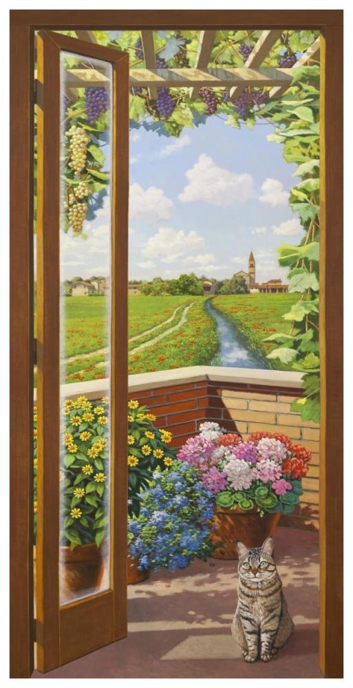 Finestra sulla campagna-Paper Art-38"x74"