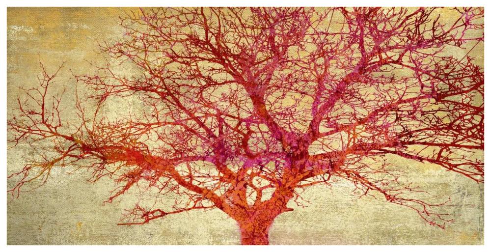 Coral Tree-Paper Art-74"x38"