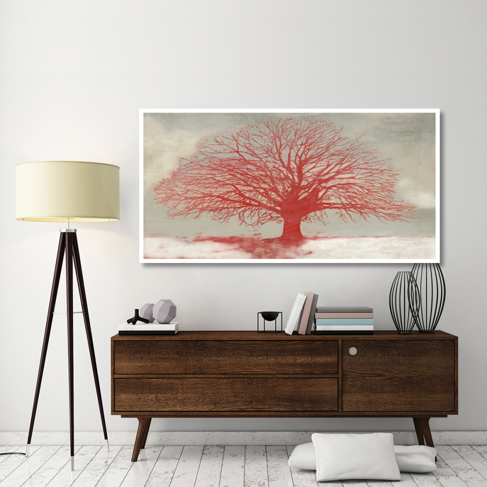 Red Tree-Paper Art-74&quotx38"