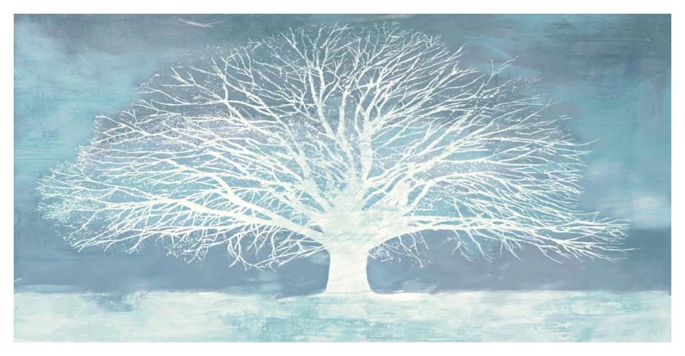 Aquamarine Tree-Paper Art-50"x26"