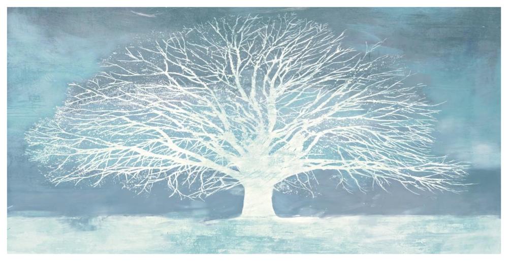 Aquamarine Tree-Paper Art-74"x38"