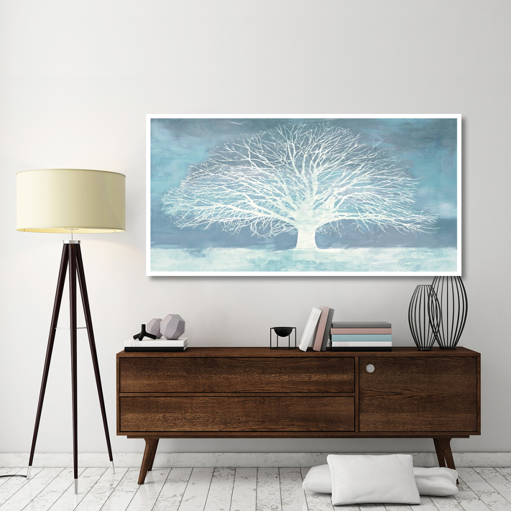 Aquamarine Tree-Paper Art-74&quotx38"