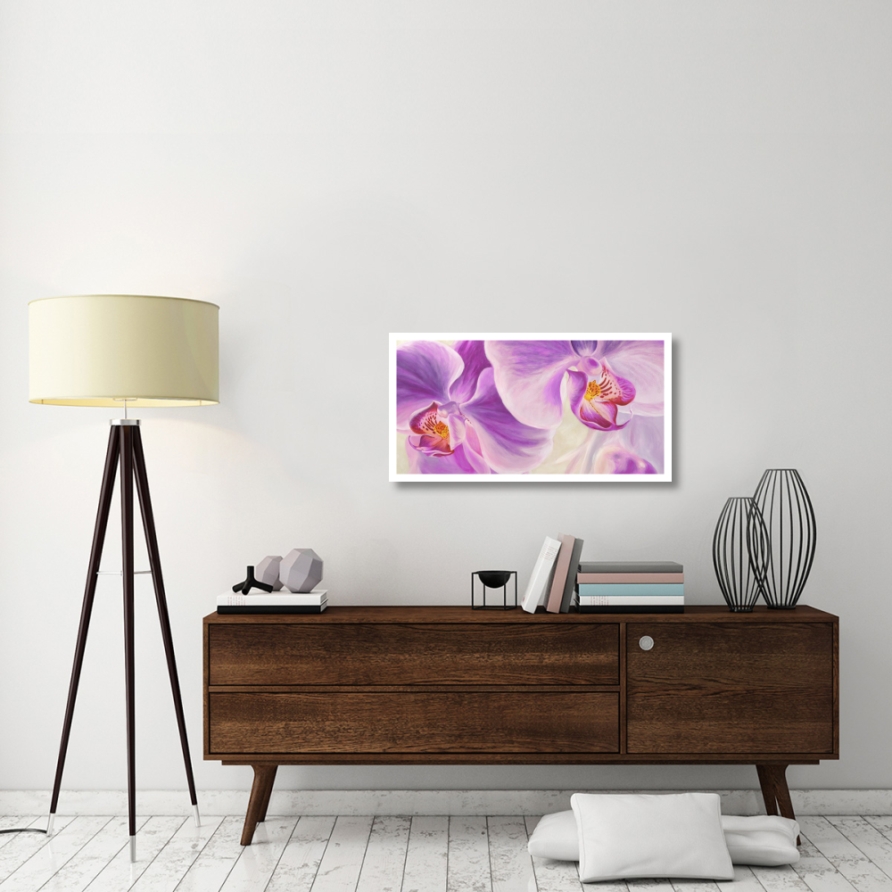 Purple Orchids-Paper Art-38&quotx20"