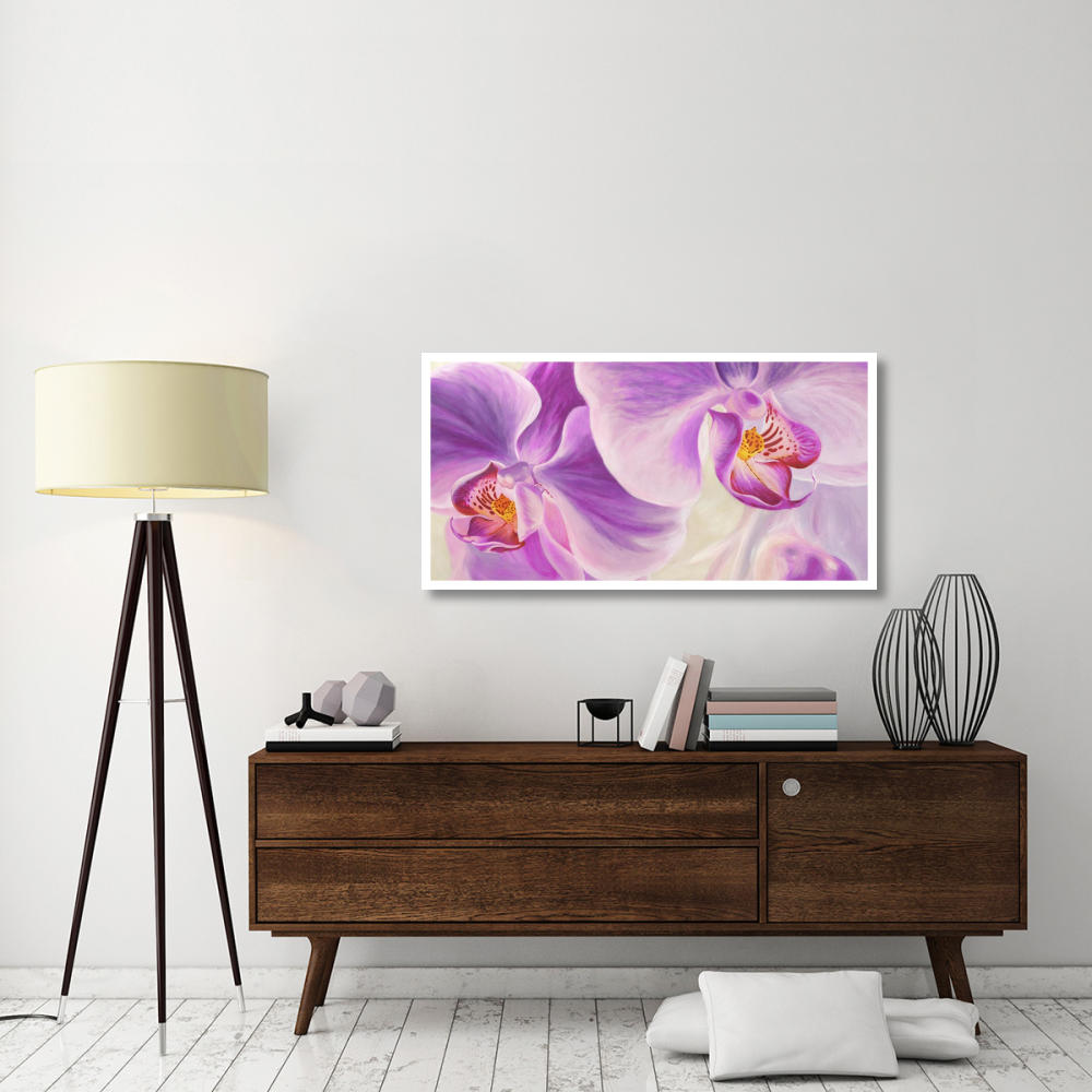 Purple Orchids-Paper Art-50&quotx26"