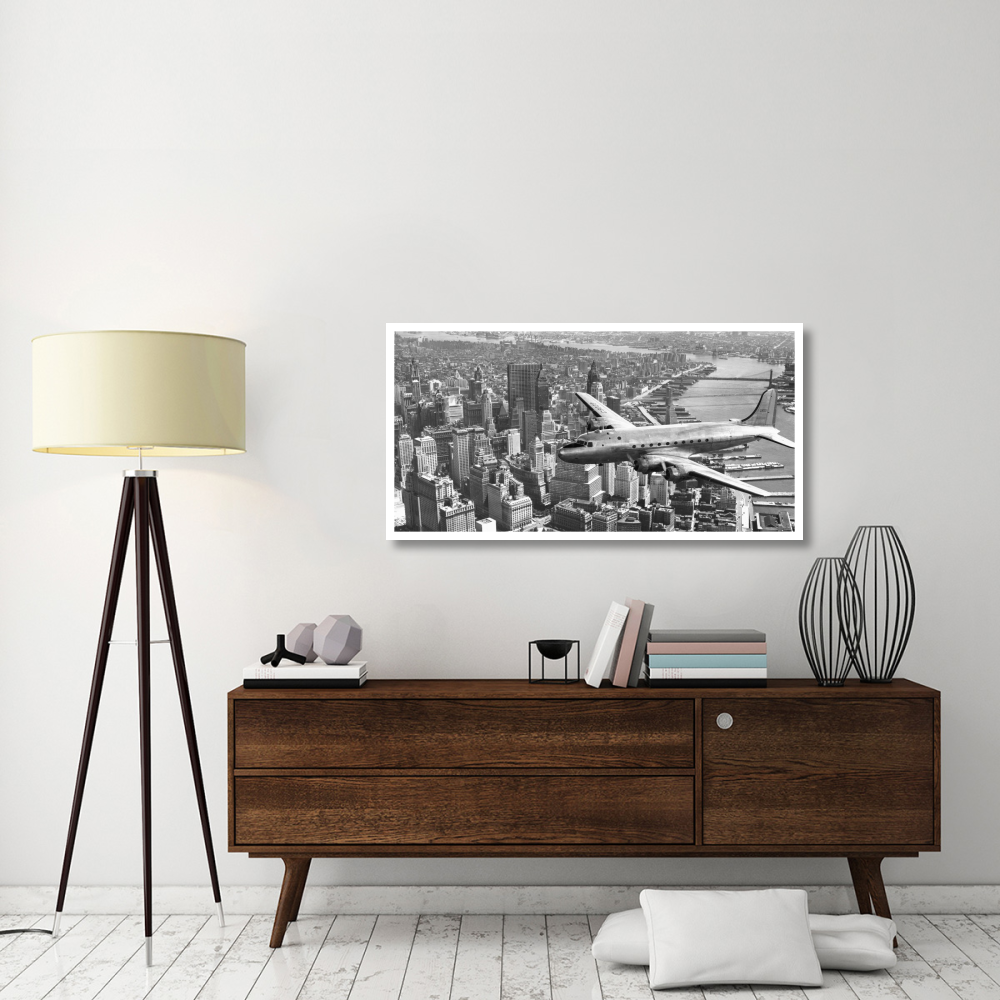 Flying over Manhattan, NYC-Paper Art-50&quotx26"