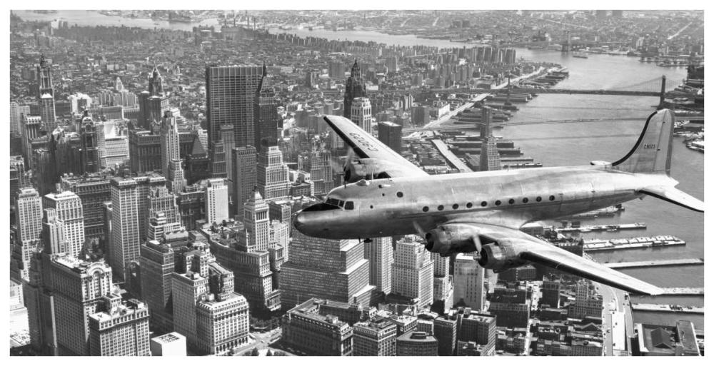Flying over Manhattan, NYC-Paper Art-74"x38"