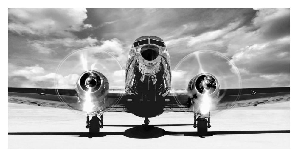 Airplaine taking off-Paper Art-38"x20"