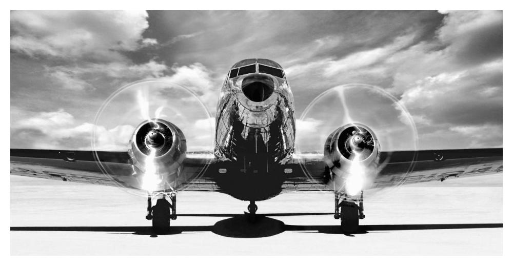 Airplaine taking off-Paper Art-50"x26"