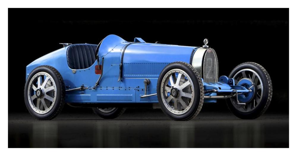 Bugatti 35-Paper Art-38"x20"