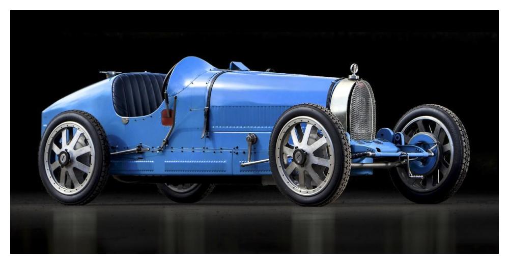 Bugatti 35-Paper Art-50"x26"