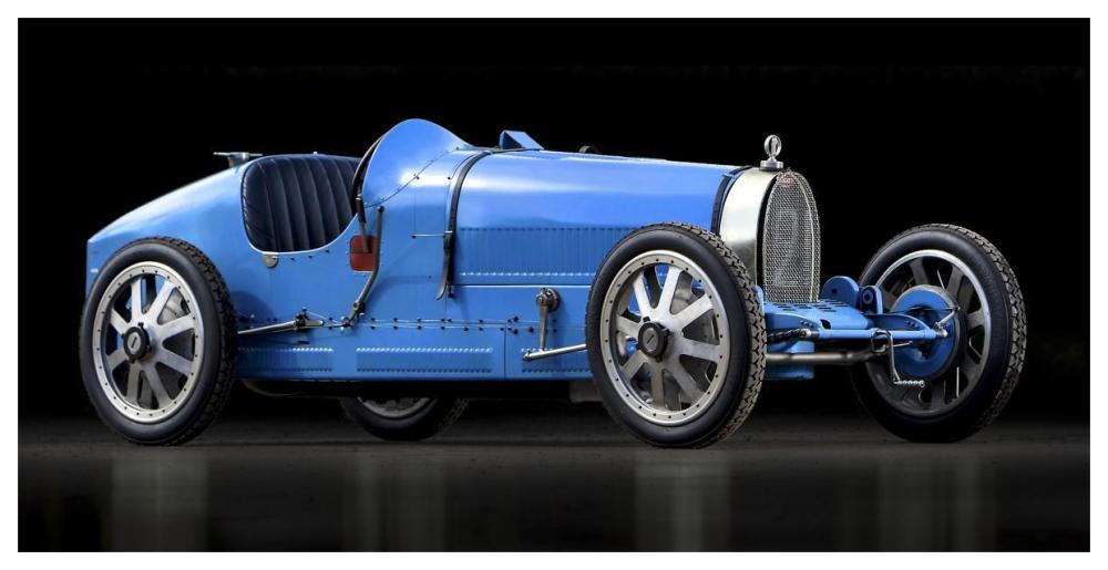 Bugatti 35-Paper Art-62"x32"