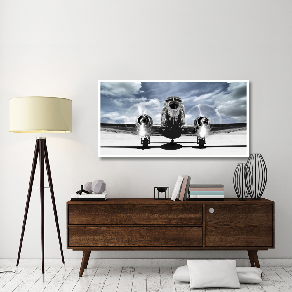 Airplaine taking off in a blue sky-Paper Art-62&quotx32"