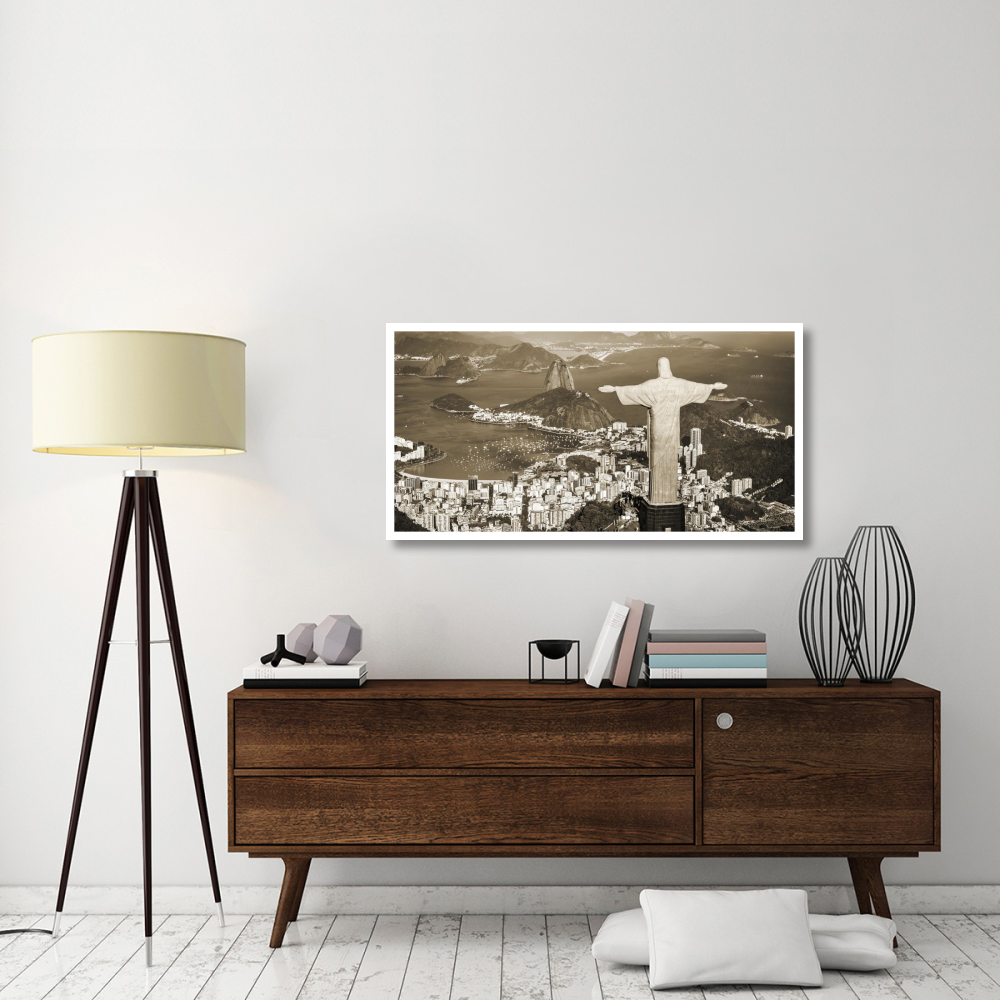 Overlooking Rio de Janeiro, Brazil-Paper Art-50&quotx26"