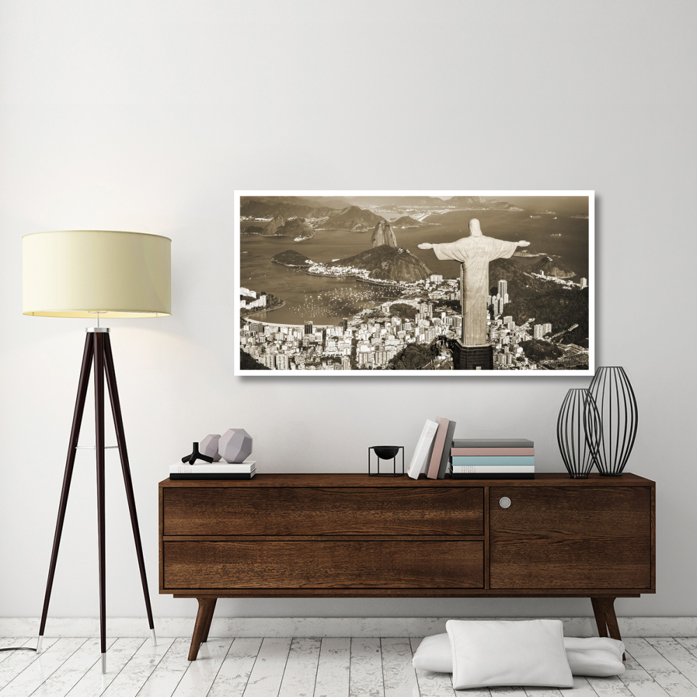Overlooking Rio de Janeiro, Brazil-Paper Art-62&quotx32"