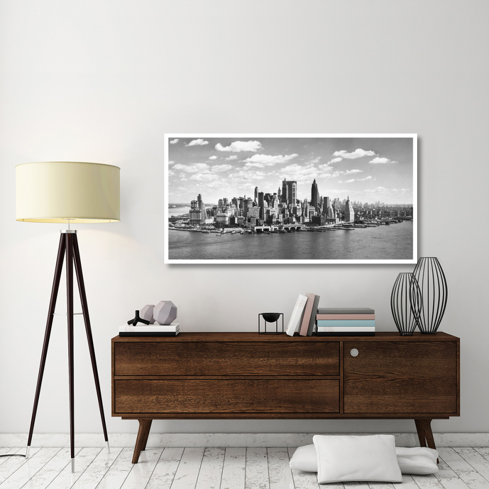 Manhattan waterfront, NYC-Paper Art-62&quotx32"