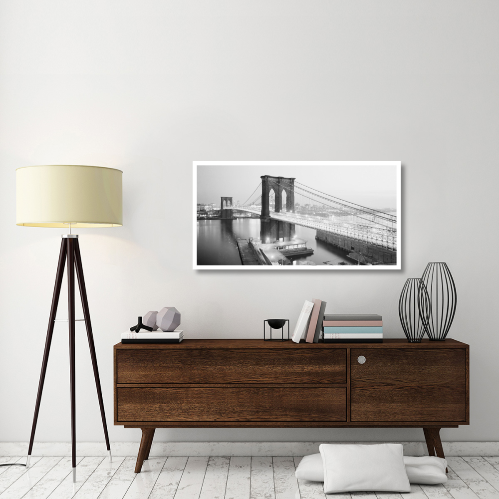Brooklyn Bridge from Manhattan side, NYC-Paper Art-50&quotx26"