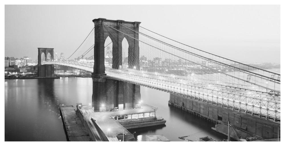 Brooklyn Bridge from Manhattan side, NYC-Paper Art-62"x32"