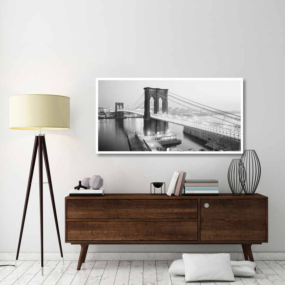 Brooklyn Bridge from Manhattan side, NYC-Paper Art-62&quotx32"