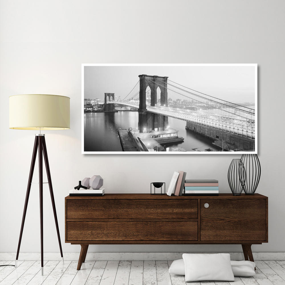 Brooklyn Bridge from Manhattan side, NYC-Paper Art-74&quotx38"