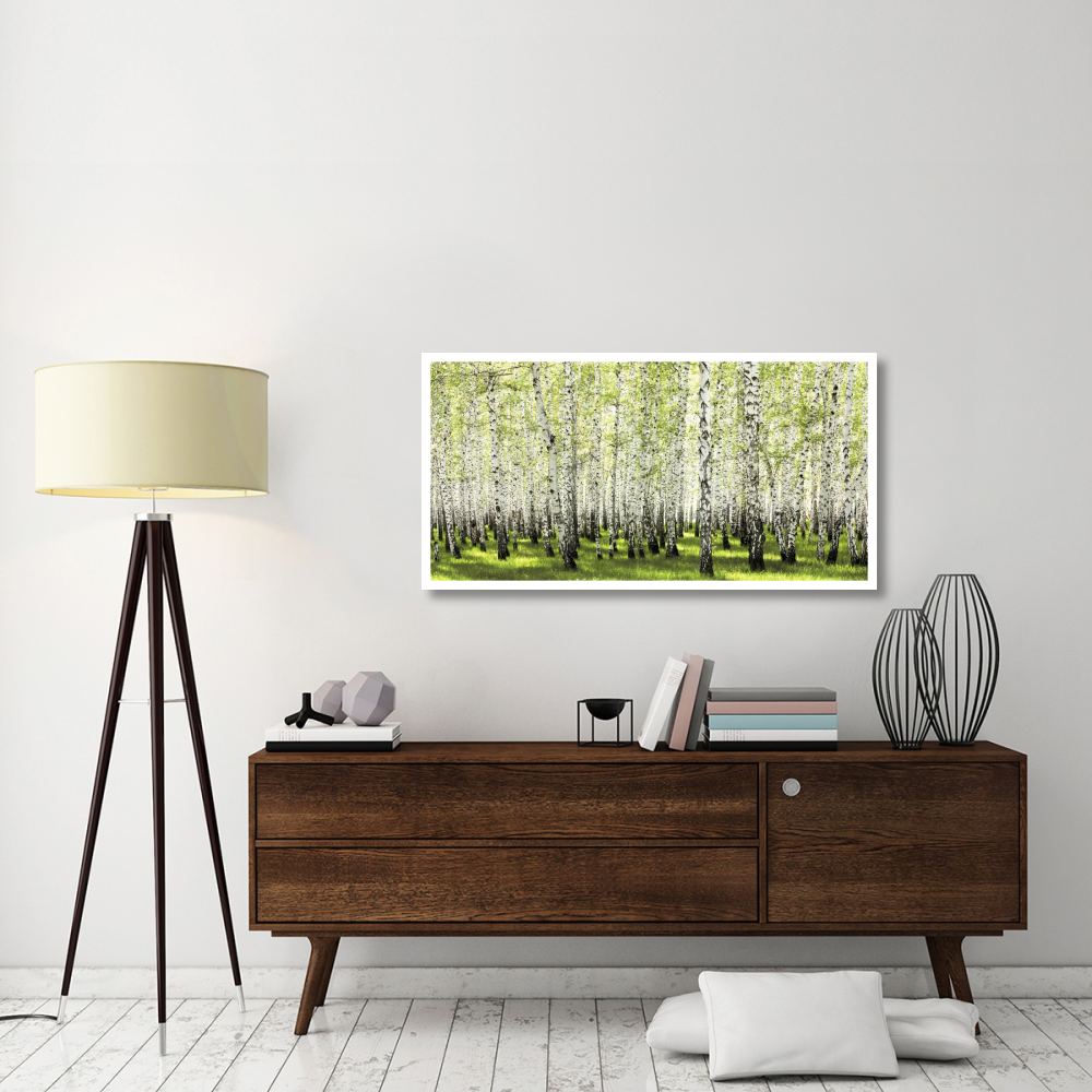 Birch forest in spring-Paper Art-50&quotx26"