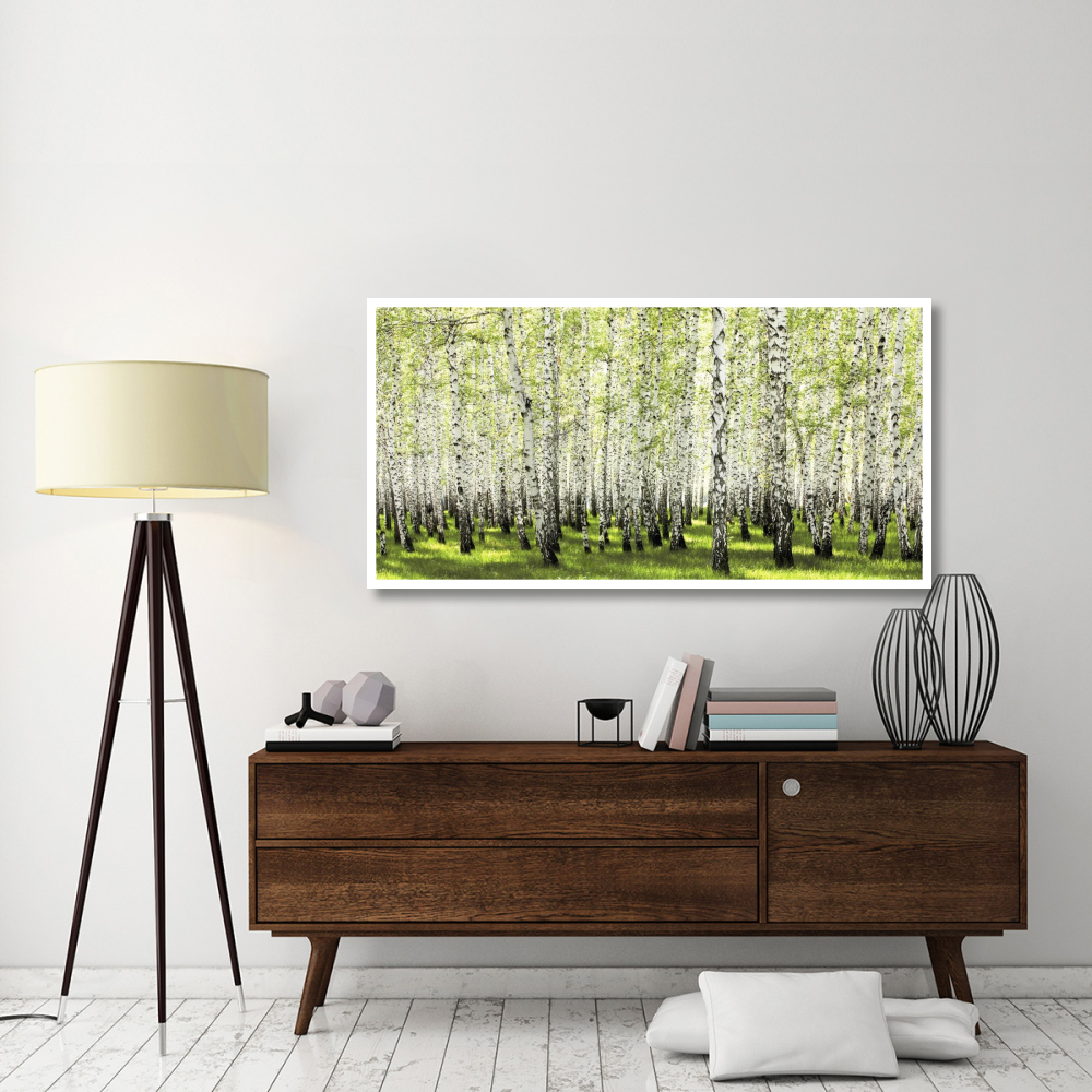Birch forest in spring-Paper Art-62&quotx32"