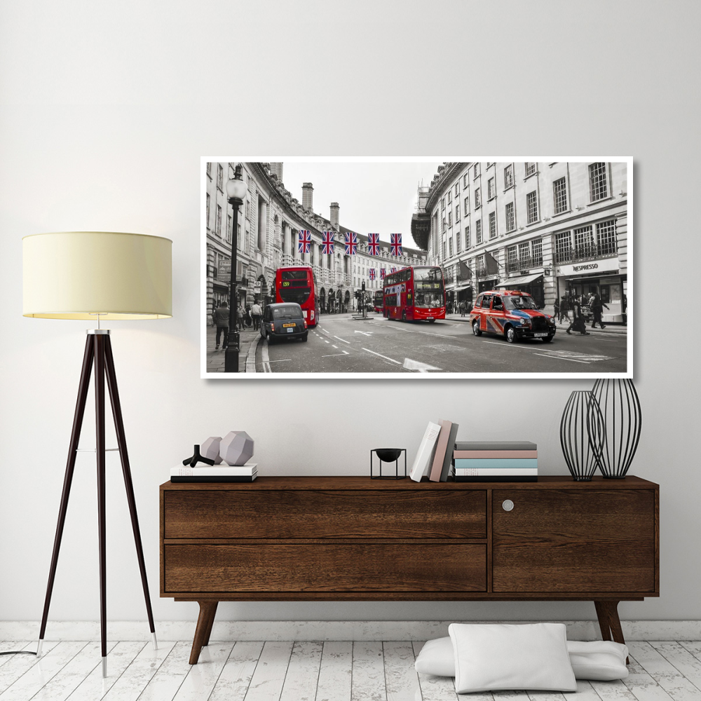 Buses and taxis in Oxford Street, London-Paper Art-74&quotx38"