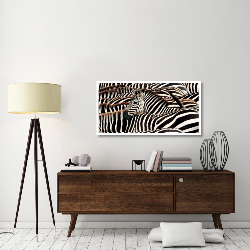 Herd of zebras-Paper Art-50&quotx26"