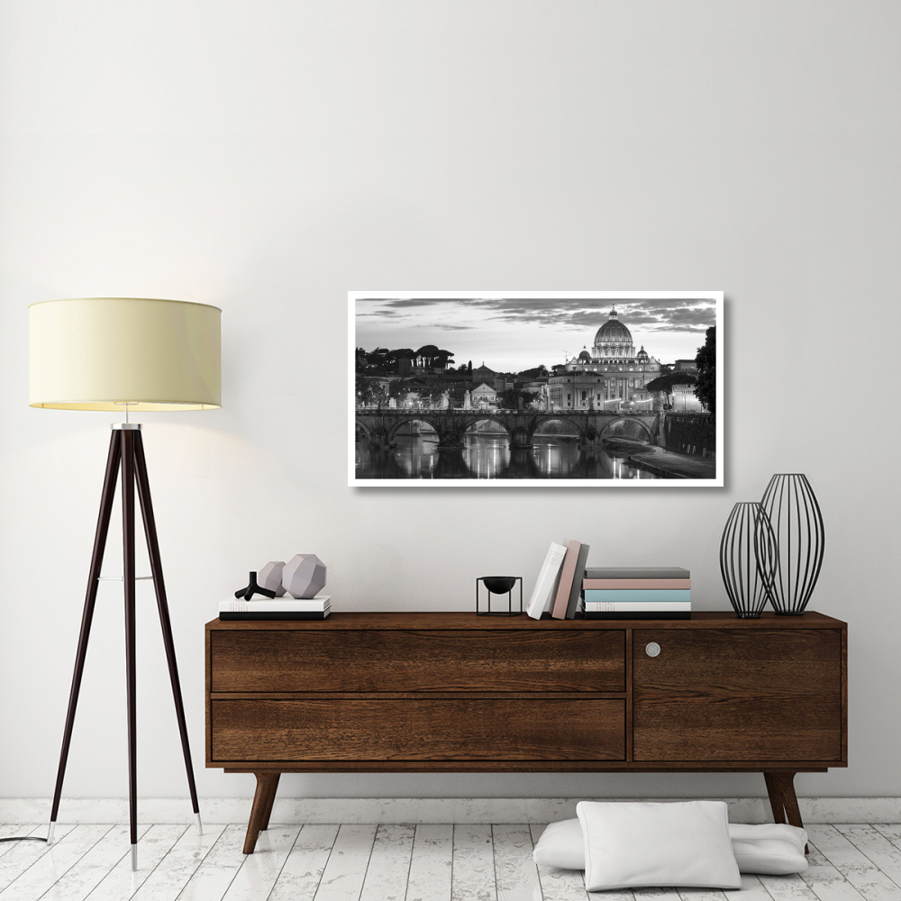 Night view at St. Peter's cathedral, Rome-Paper Art-50&quotx26"