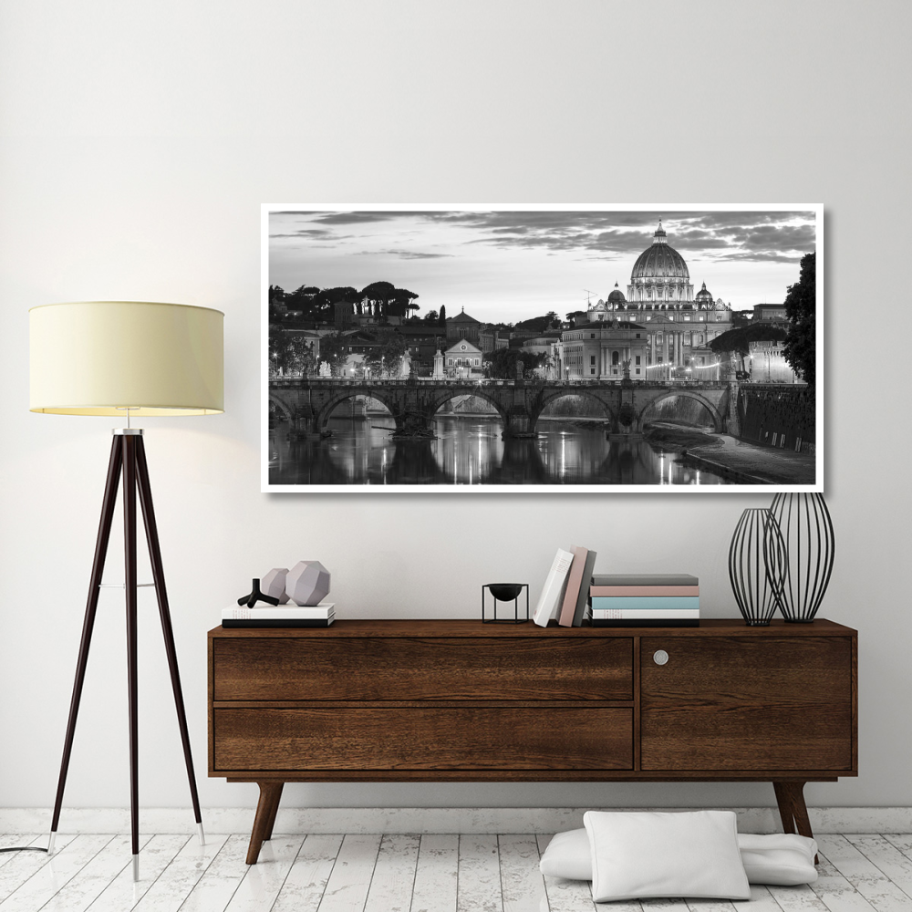 Night view at St. Peter's cathedral, Rome-Paper Art-74&quotx38"