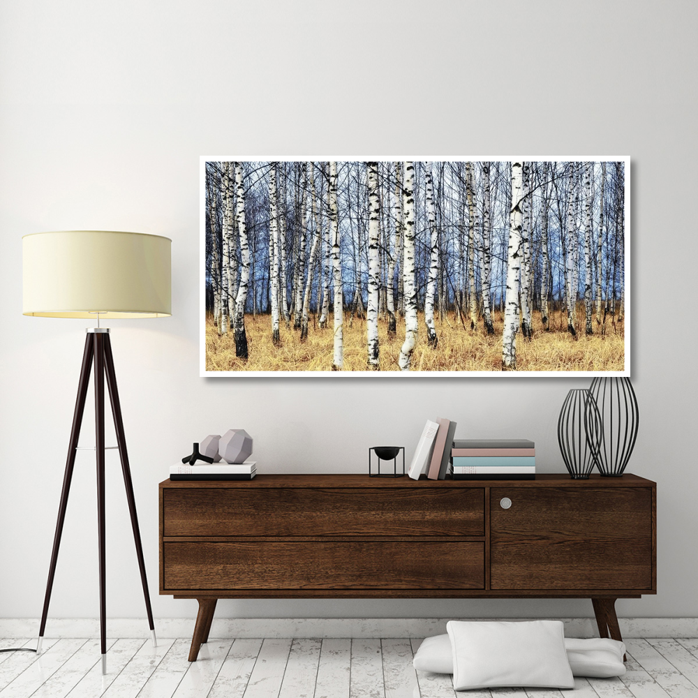 Birch grove in autumn-Paper Art-74&quotx38"