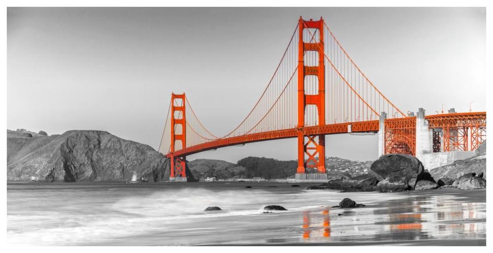 Golden Gate Bridge, San Francisco-Paper Art-74"x38"