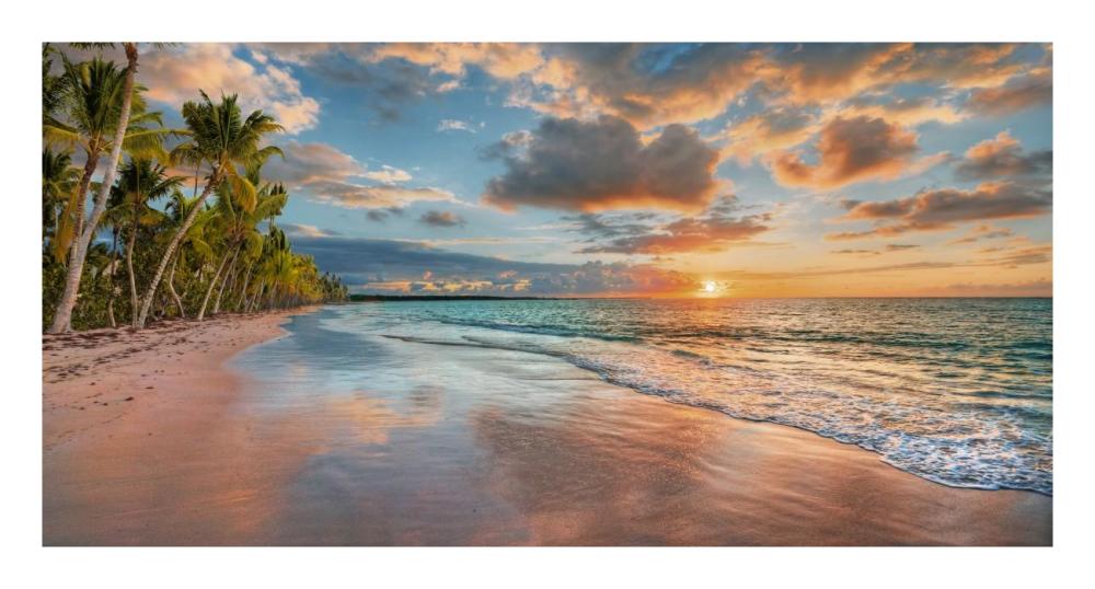 Beach in Maui, Hawaii, at sunset-Paper Art-26"x14"