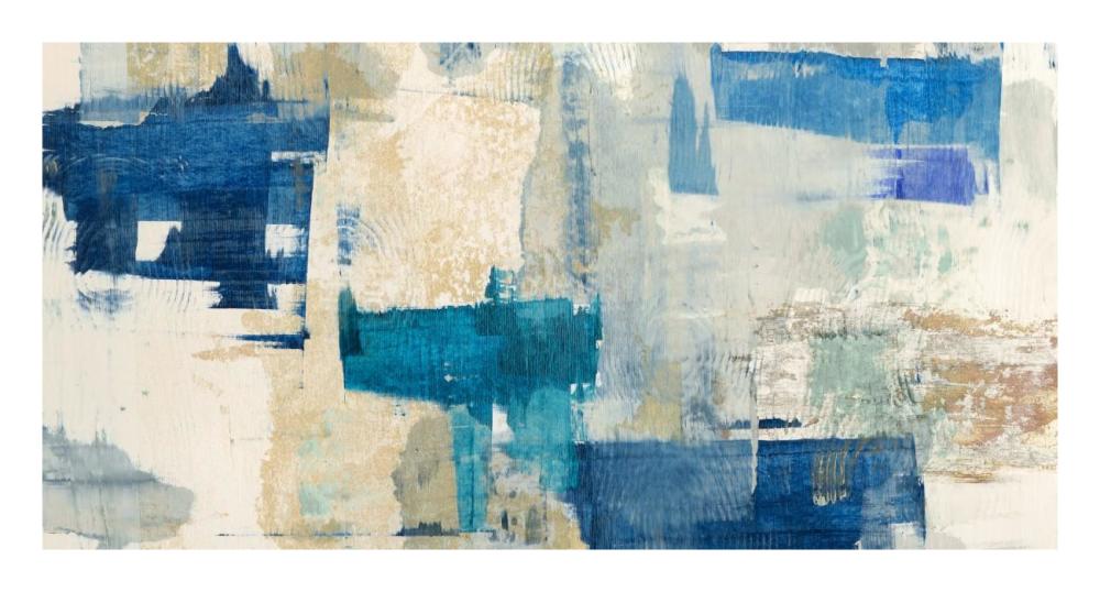 Rhapsody in Blue-Paper Art-26"x14"