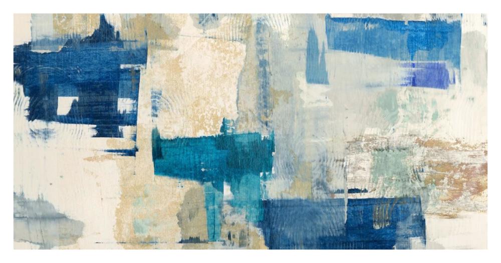 Rhapsody in Blue-Paper Art-38"x20"