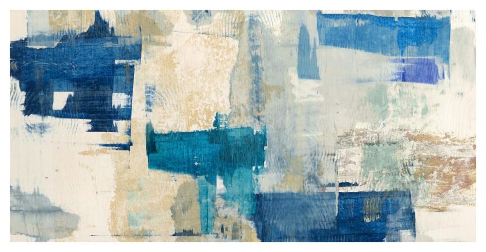 Rhapsody in Blue-Paper Art-50"x26"