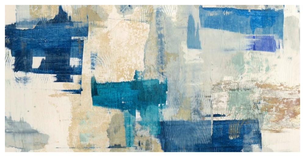Rhapsody in Blue-Paper Art-62"x32"