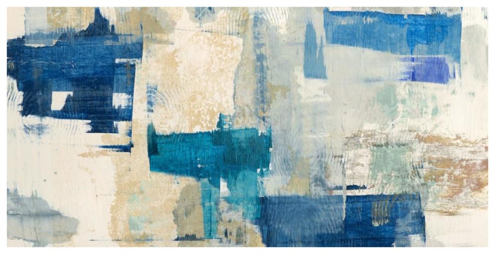 Rhapsody in Blue-Paper Art-74"x38"