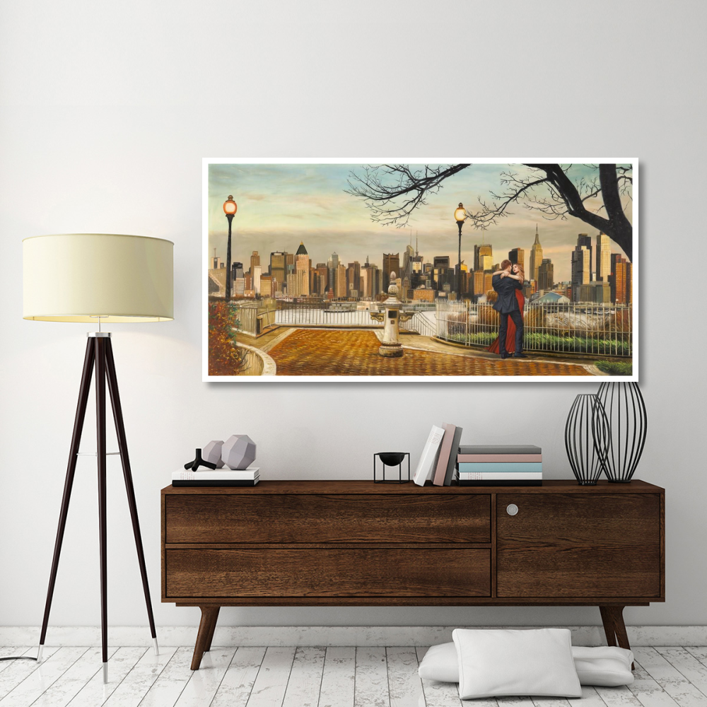 Lovers in New York-Paper Art-74&quotx38"