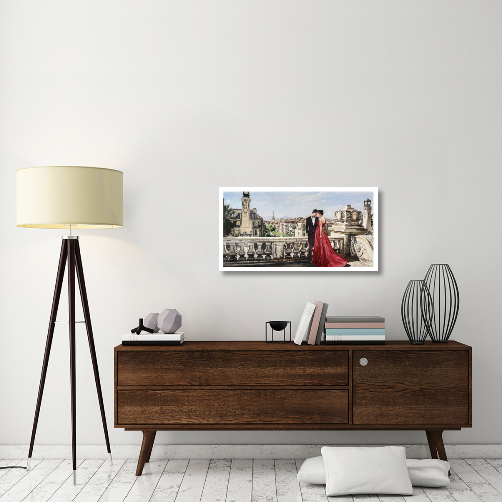 Lovers in Paris-Paper Art-38&quotx20"