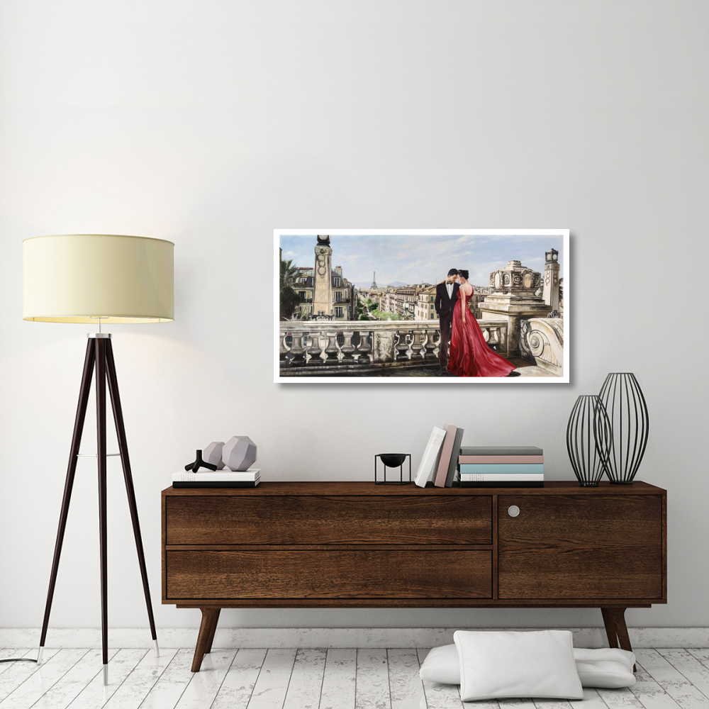 Lovers in Paris-Paper Art-50&quotx26"