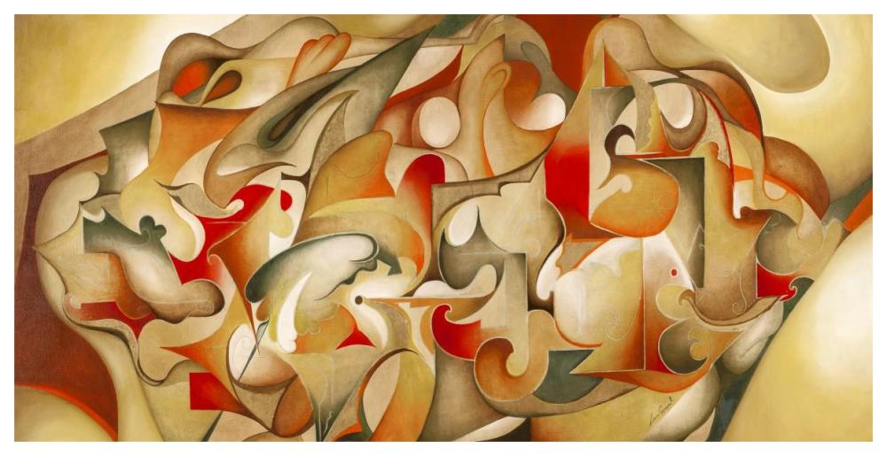 Estate-Paper Art-62"x32"