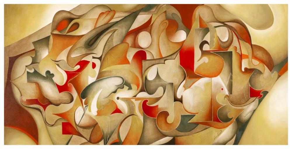 Estate-Paper Art-74"x38"