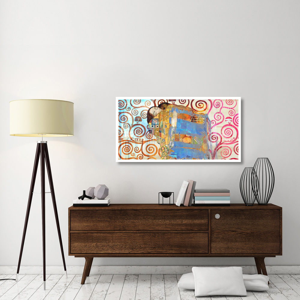 Klimt's Embrace 2.0-Paper Art-50&quotx26"